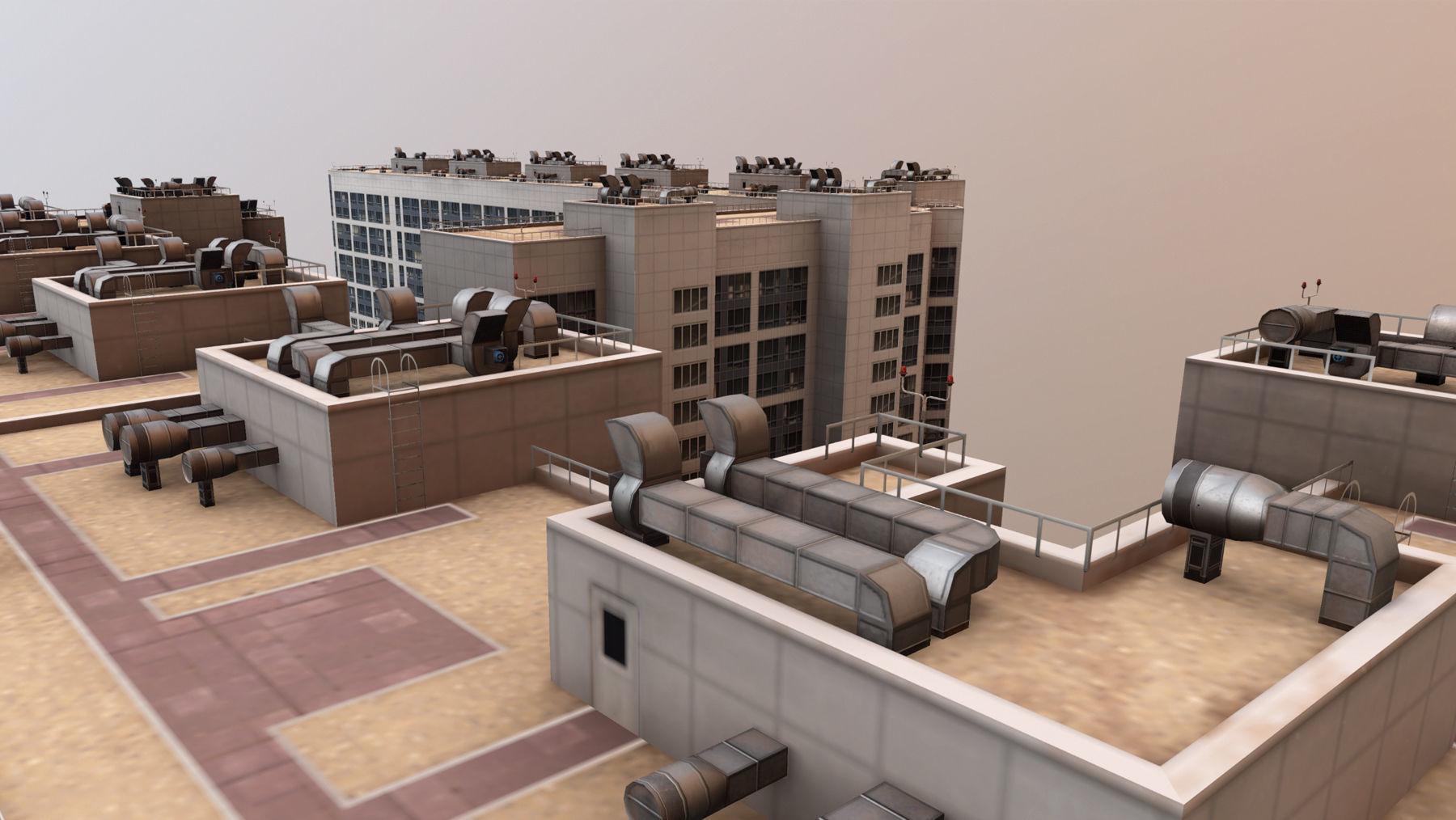 MSK Building 23 airbus Low-poly 3D model_12