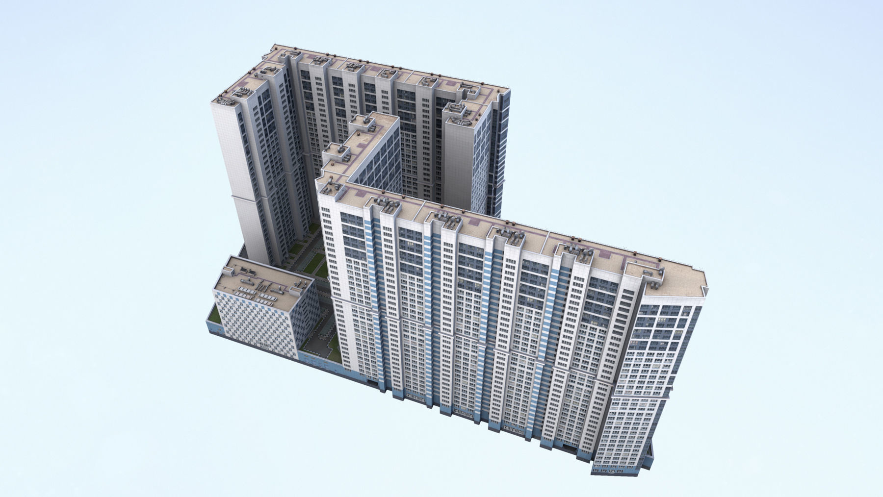 MSK Building 23 airbus Low-poly 3D model_16