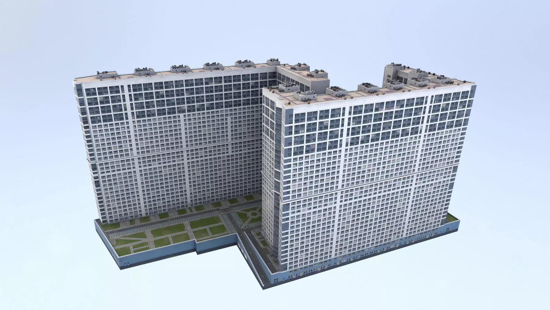 MSK Building 23 airbus Low-poly 3D model_0