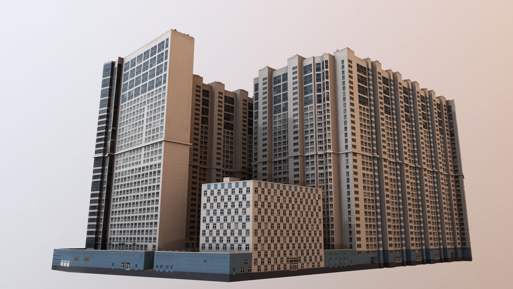 MSK Building 23 airbus Low-poly 3D model_9