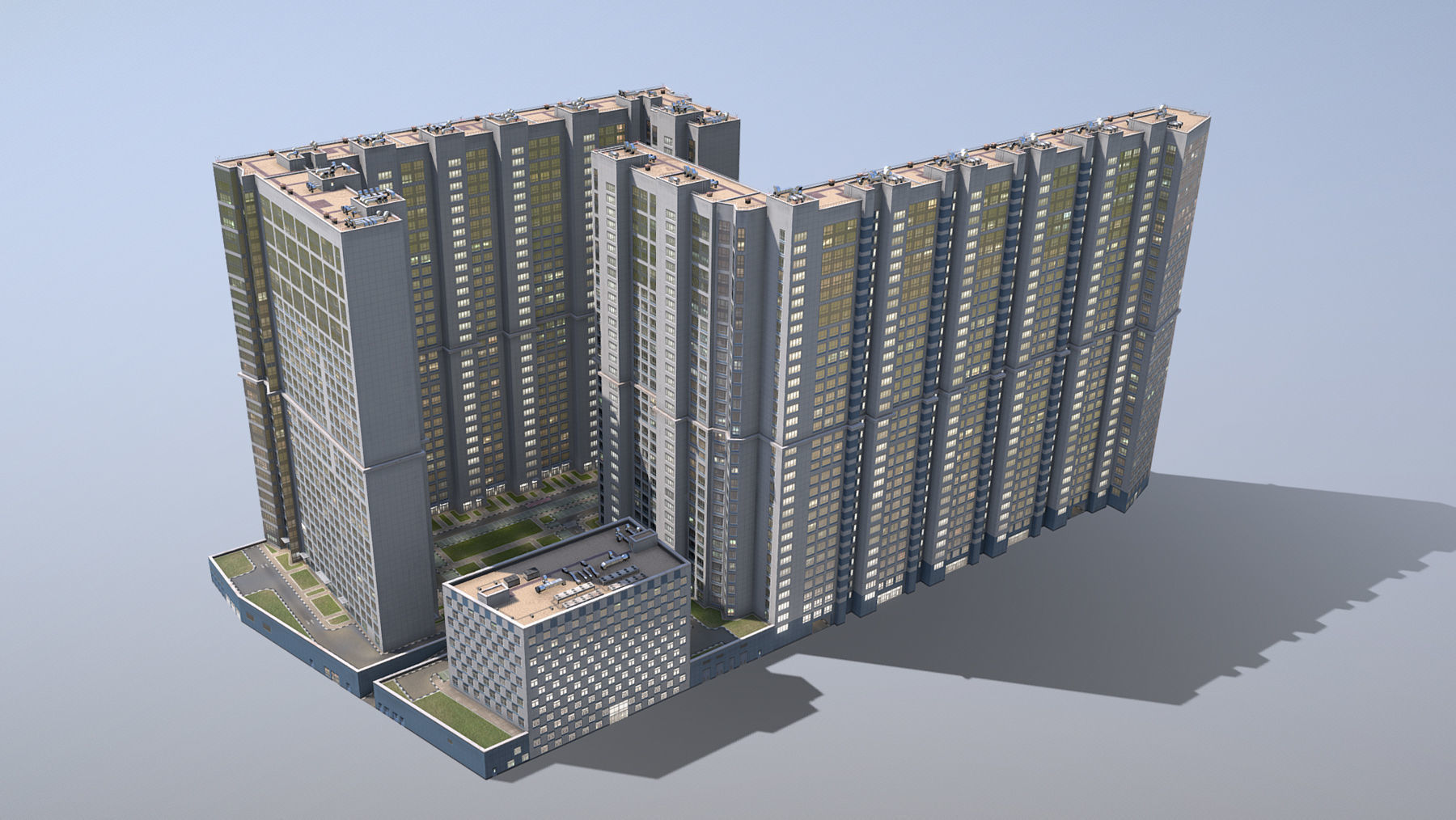 MSK Building 23 airbus Low-poly 3D model_2