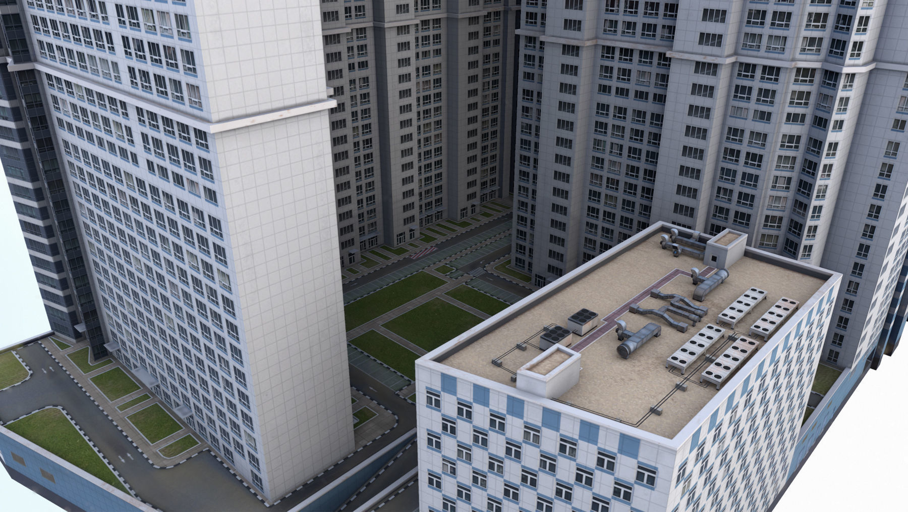 MSK Building 23 airbus Low-poly 3D model_17