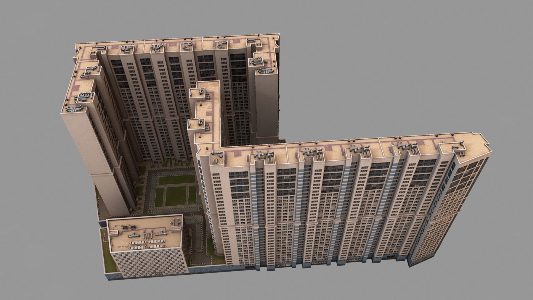 MSK Building 23 airbus Low-poly 3D model_8
