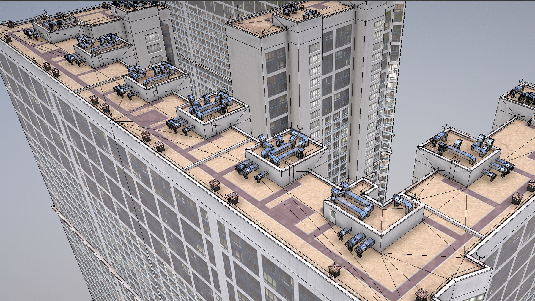 MSK Building 23 airbus Low-poly 3D model_27