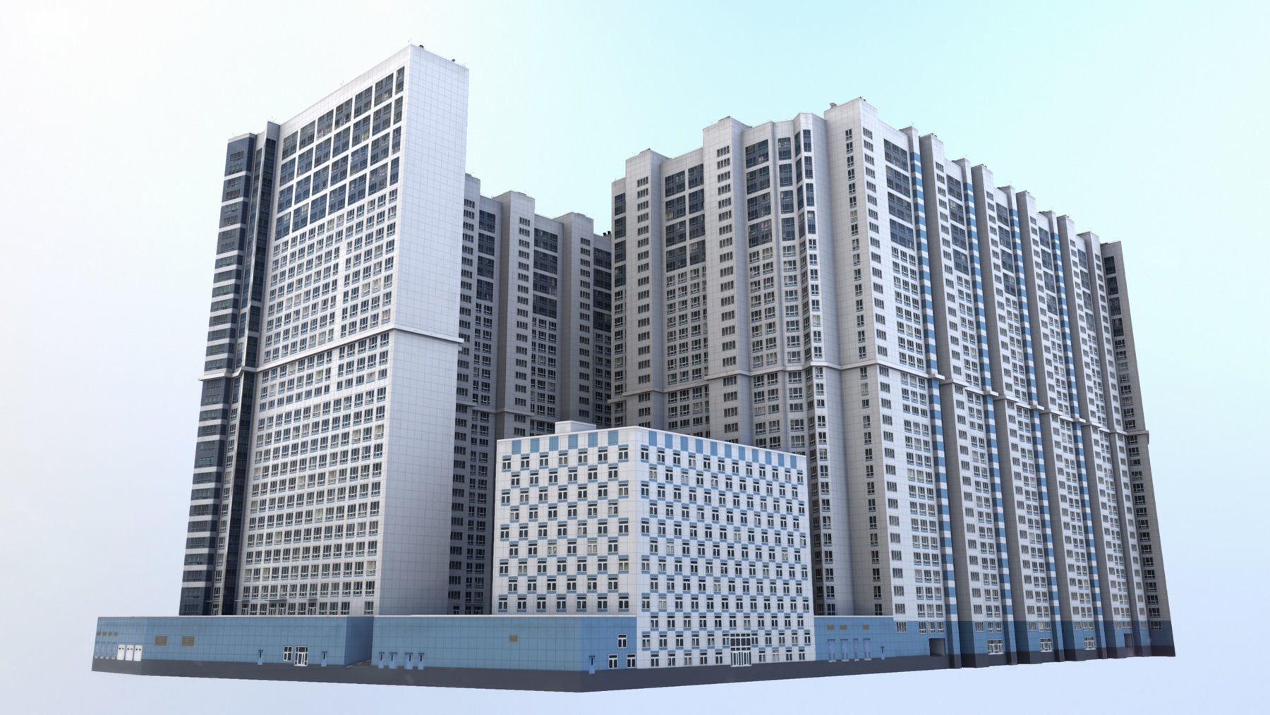 MSK Building 23 airbus Low-poly 3D model_15