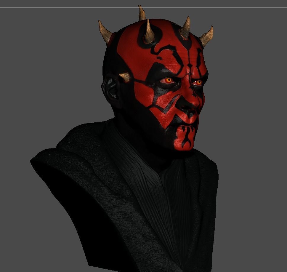 Darth Maul Bust 3D print model_7