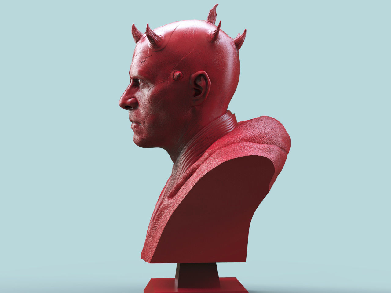 Darth Maul Bust 3D print model_5