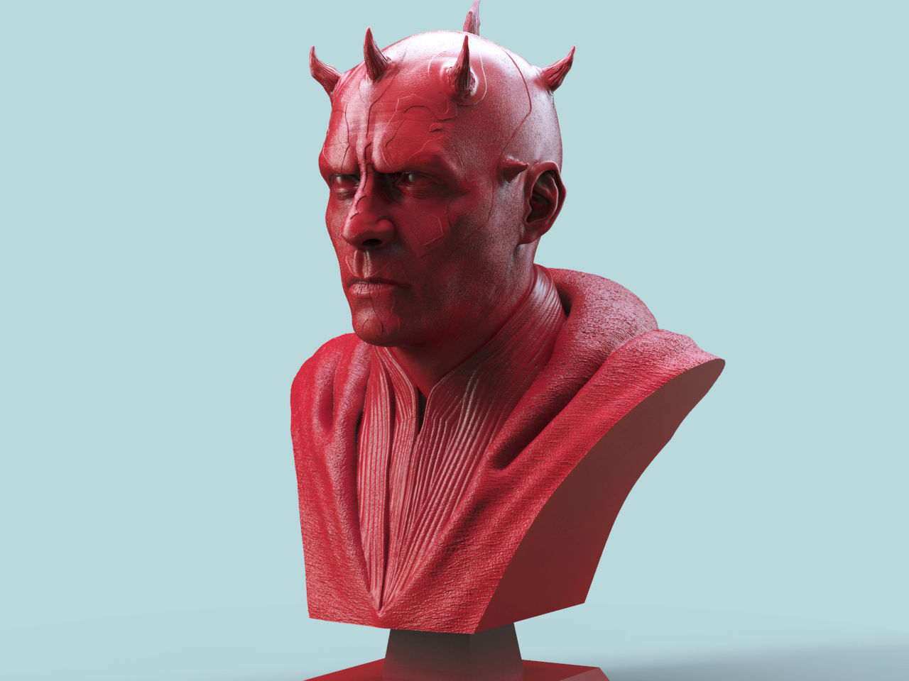 Darth Maul Bust 3D print model_3
