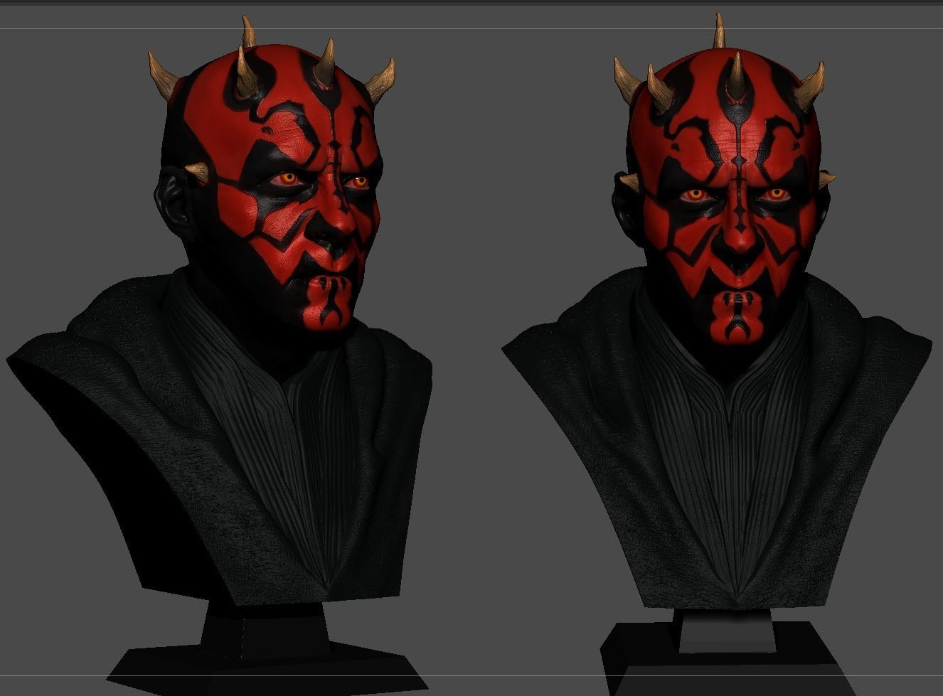 Darth Maul Bust 3D print model_9