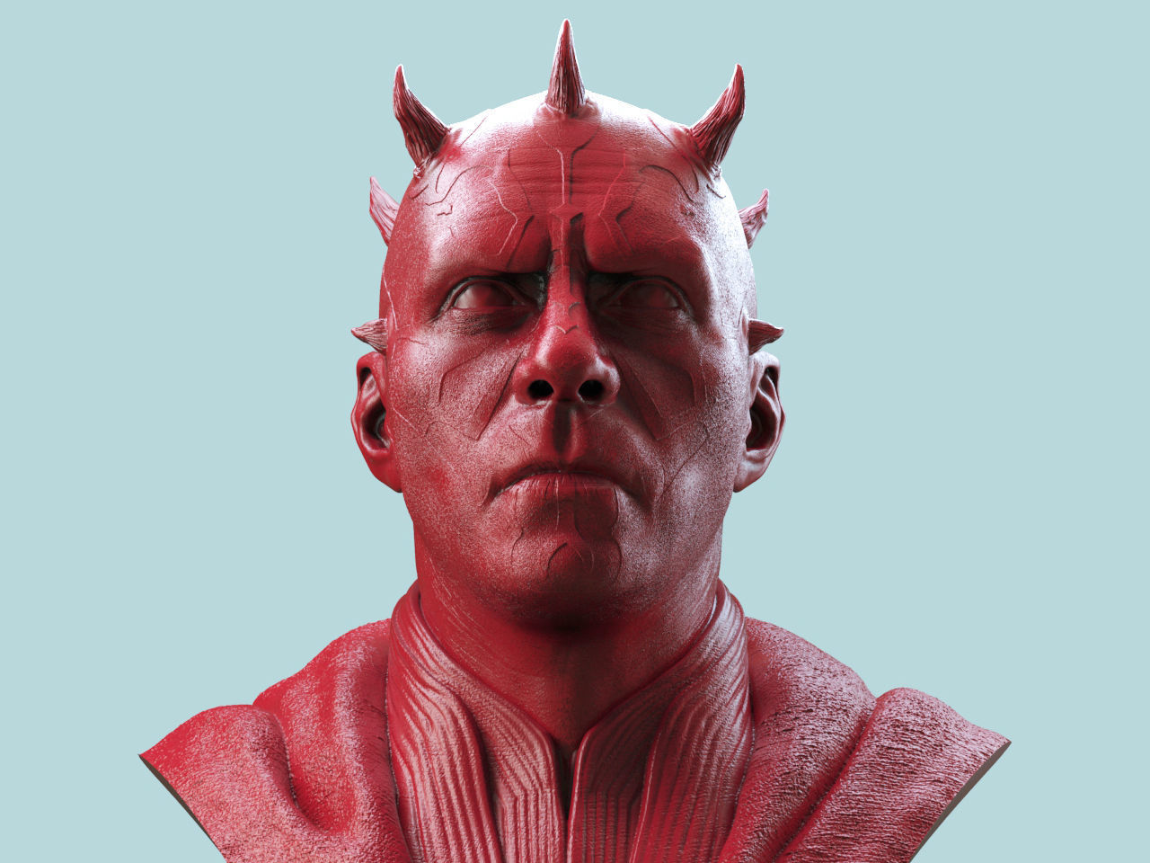 Darth Maul Bust 3D print model_2