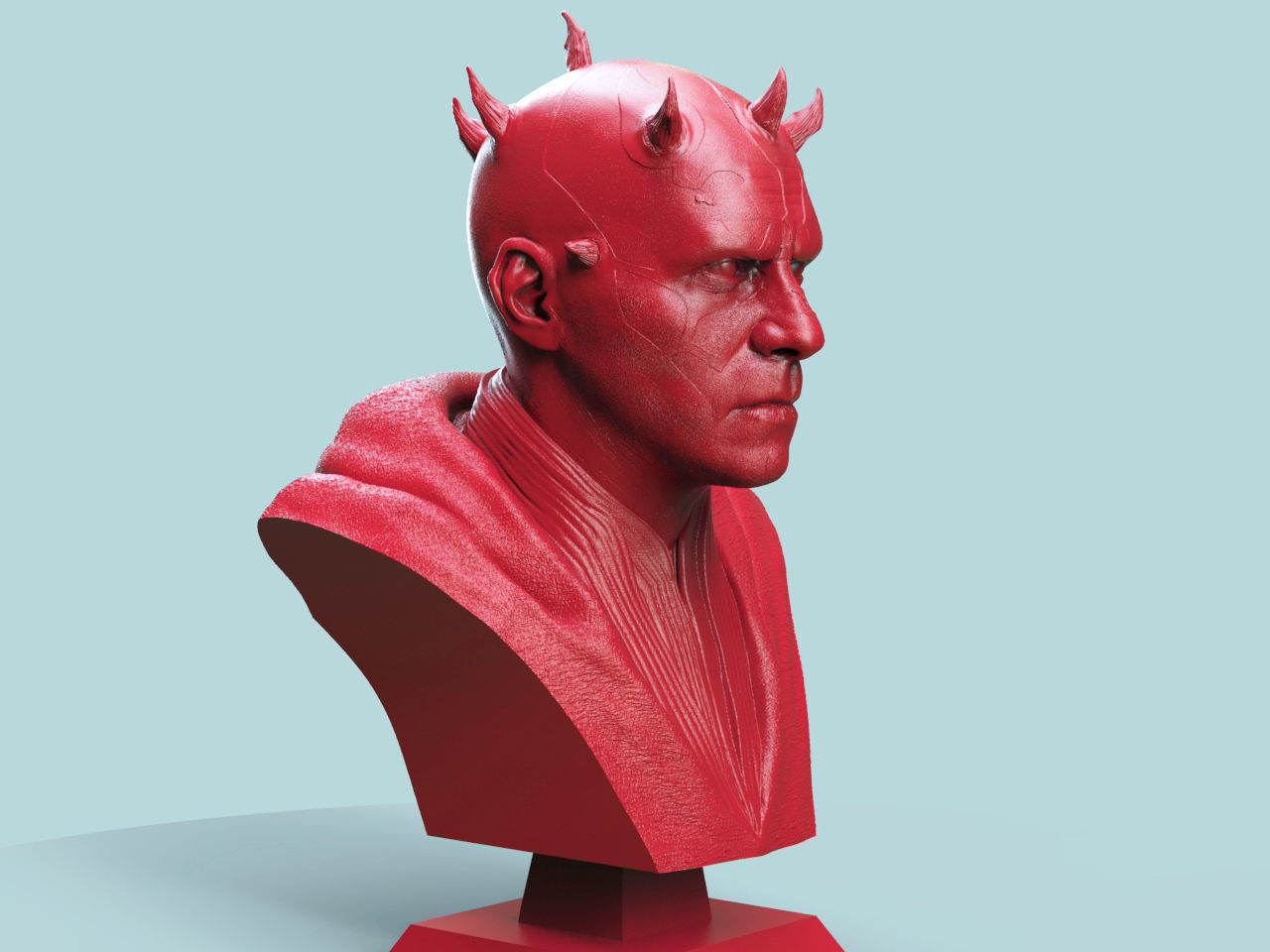Darth Maul Bust 3D print model_4