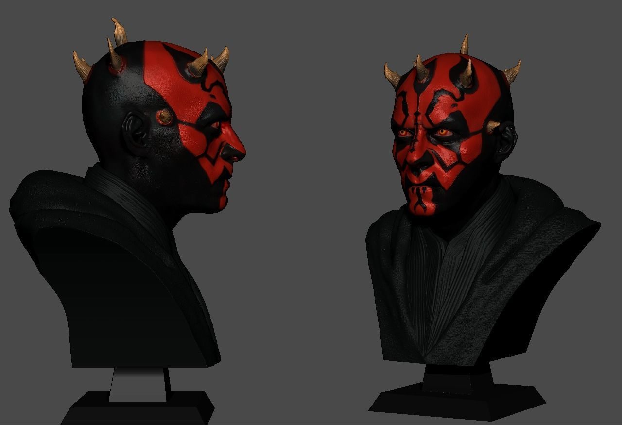 Darth Maul Bust 3D print model_10