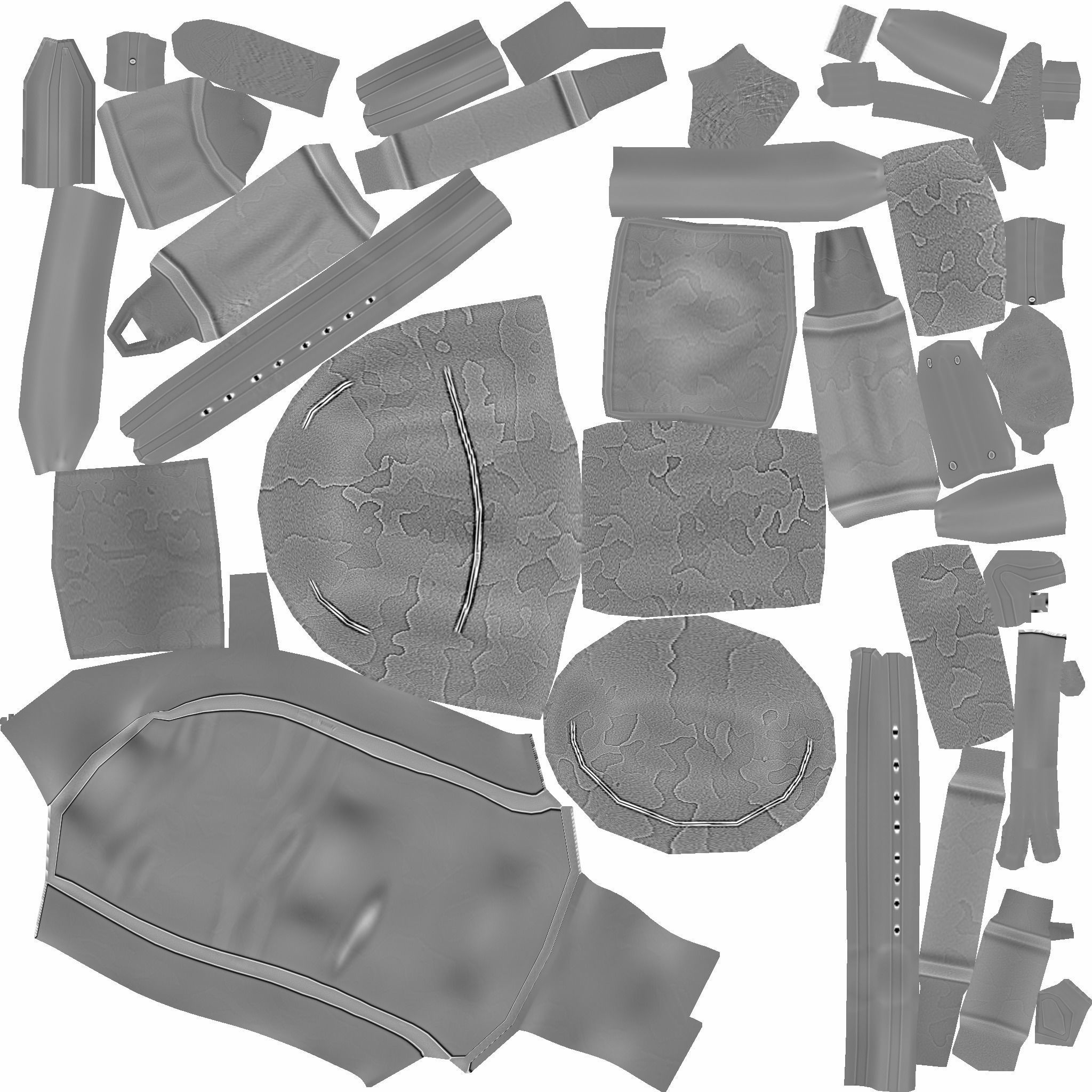 Forest Camouflage Backpack - Character Military Low-poly 3D model_18