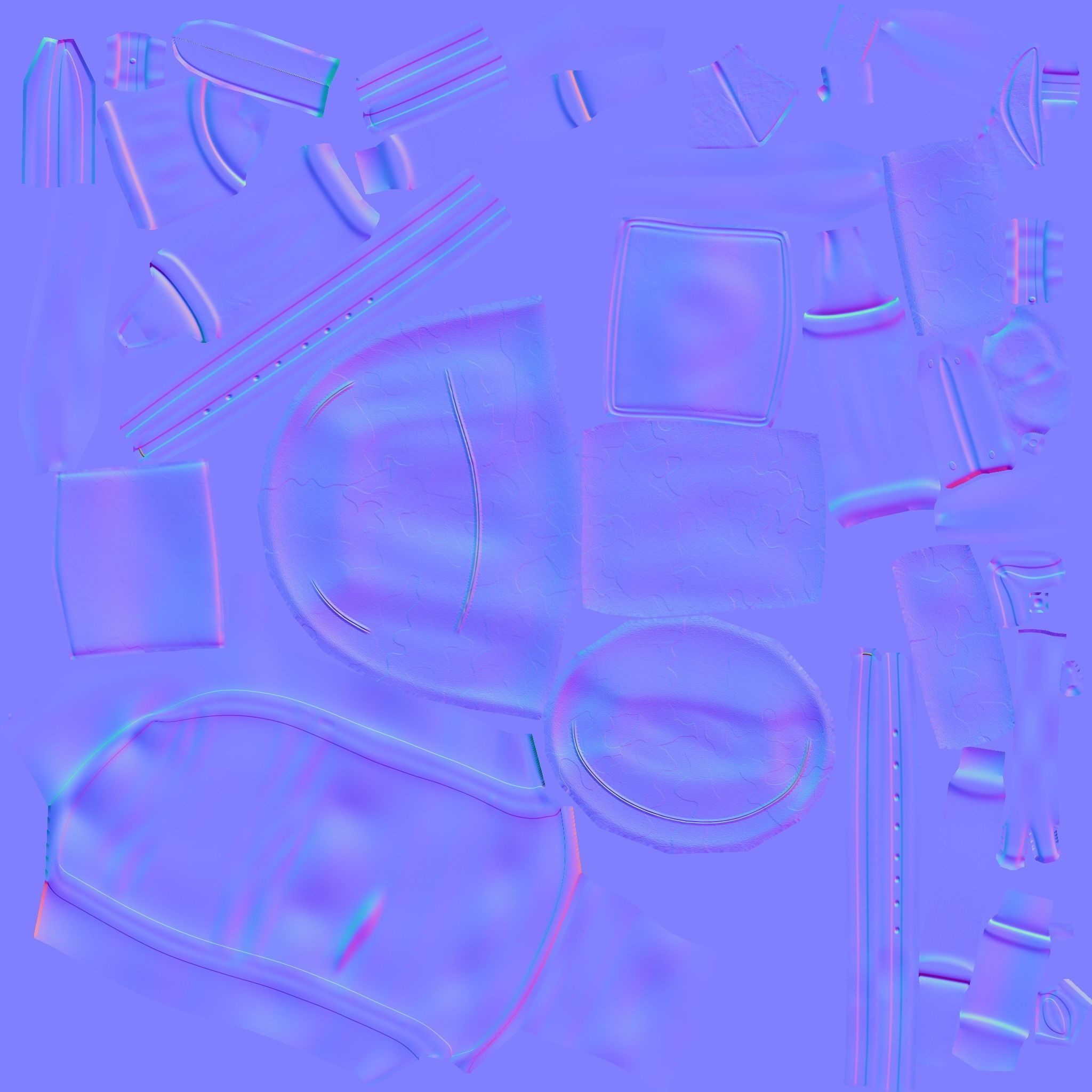 Forest Camouflage Backpack - Character Military Low-poly 3D model_15