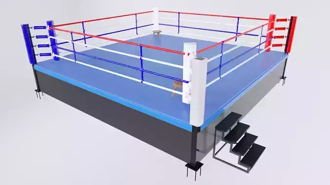 Boxing Ring Low-poly 3D model