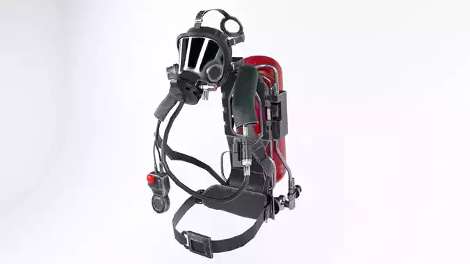 Breather - SCBA - Breathing Apparatus Low-poly 3D model