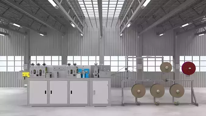 Front of face mask machine 