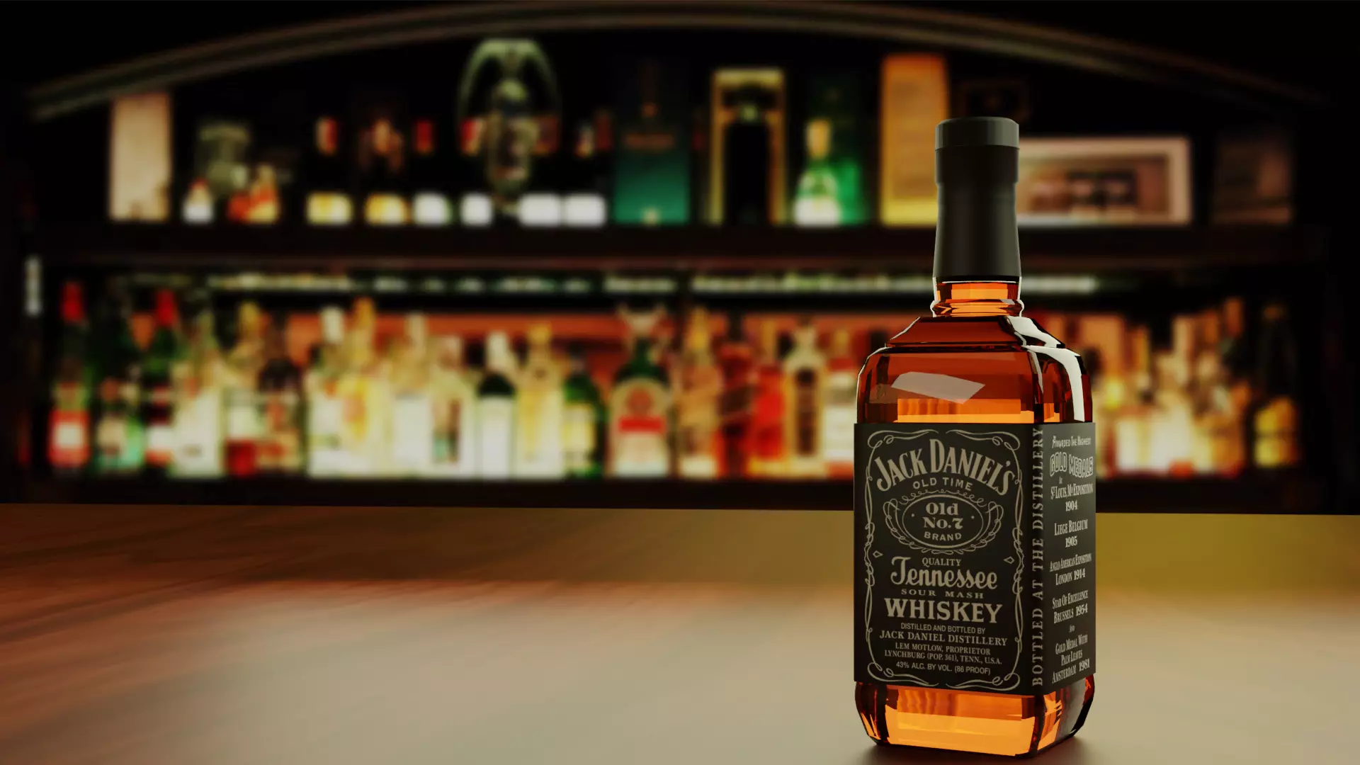 Jack Daniels Whiskey Free 3D model_0