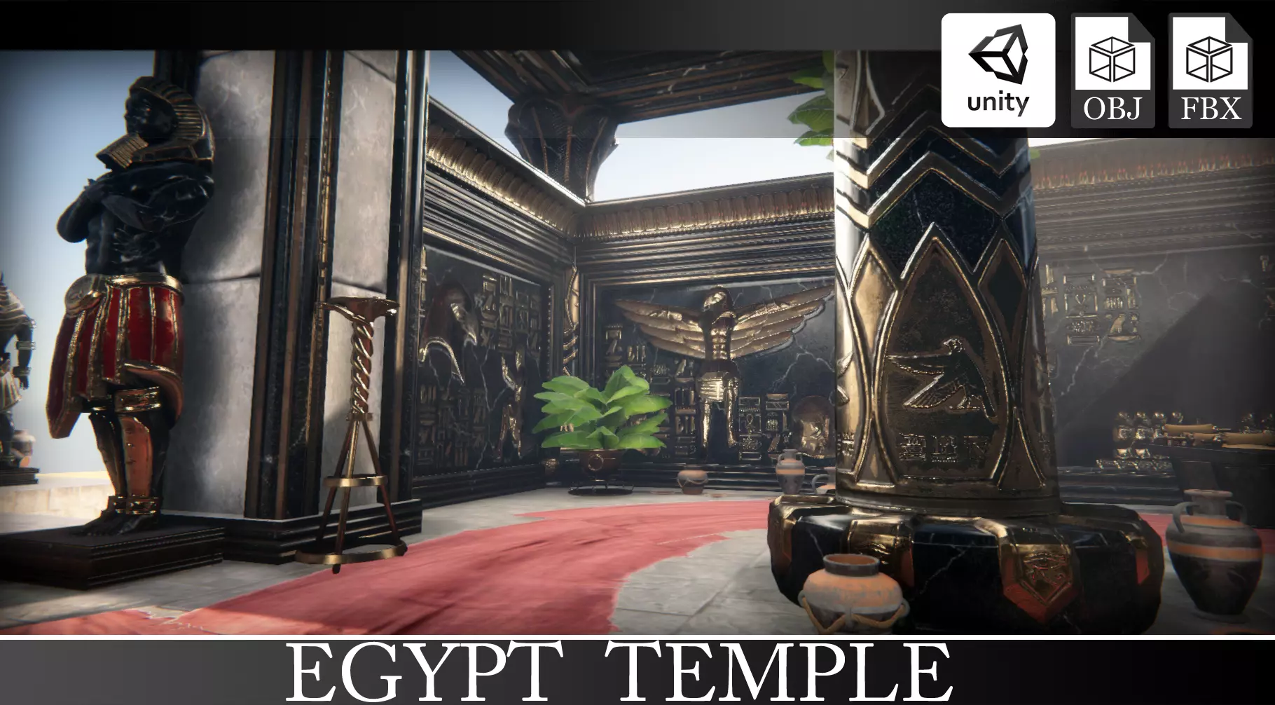 Ancient Egypt Temple 3D model_0