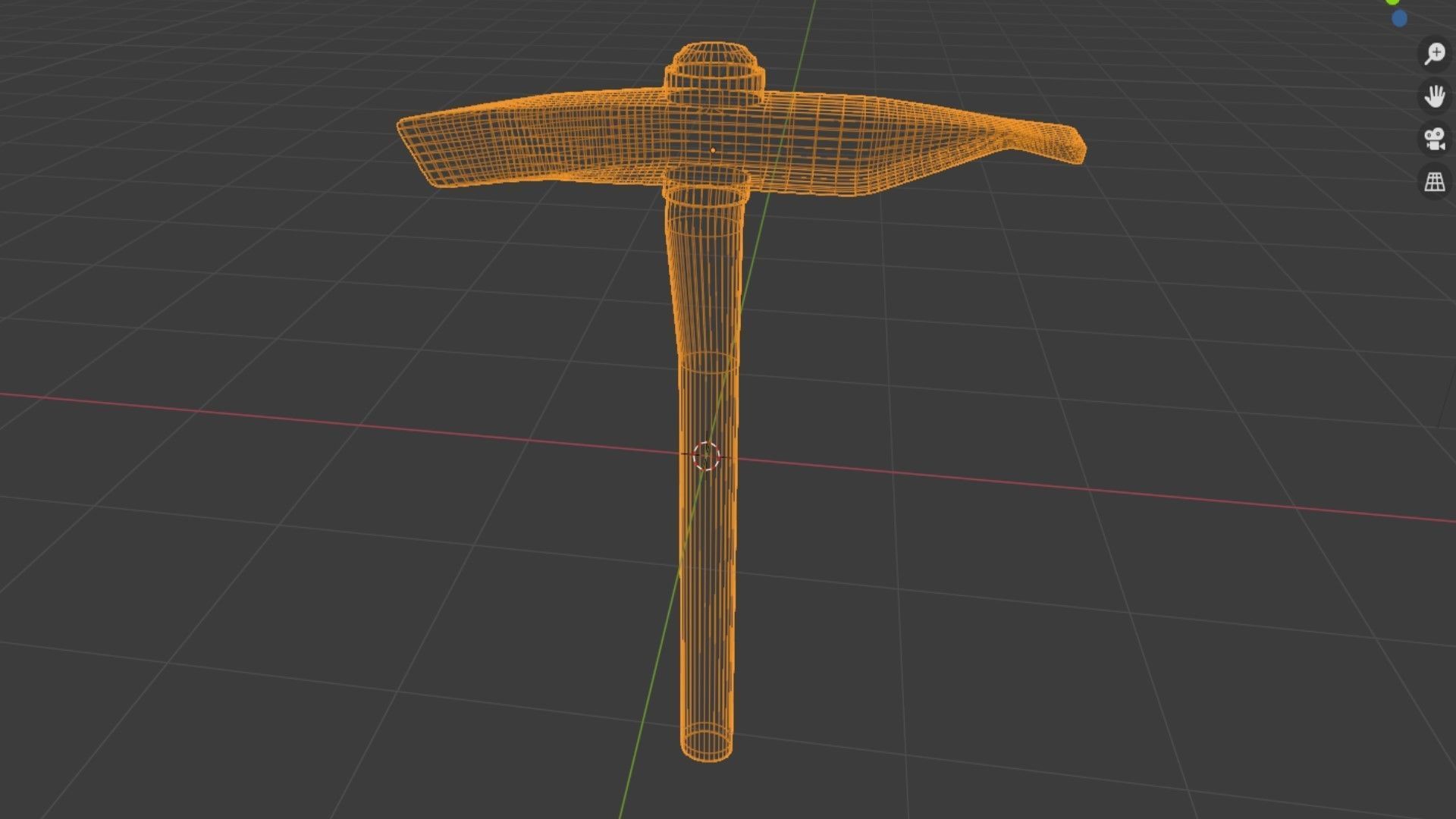 Medieval Pickaxe Low-poly 3D model_4