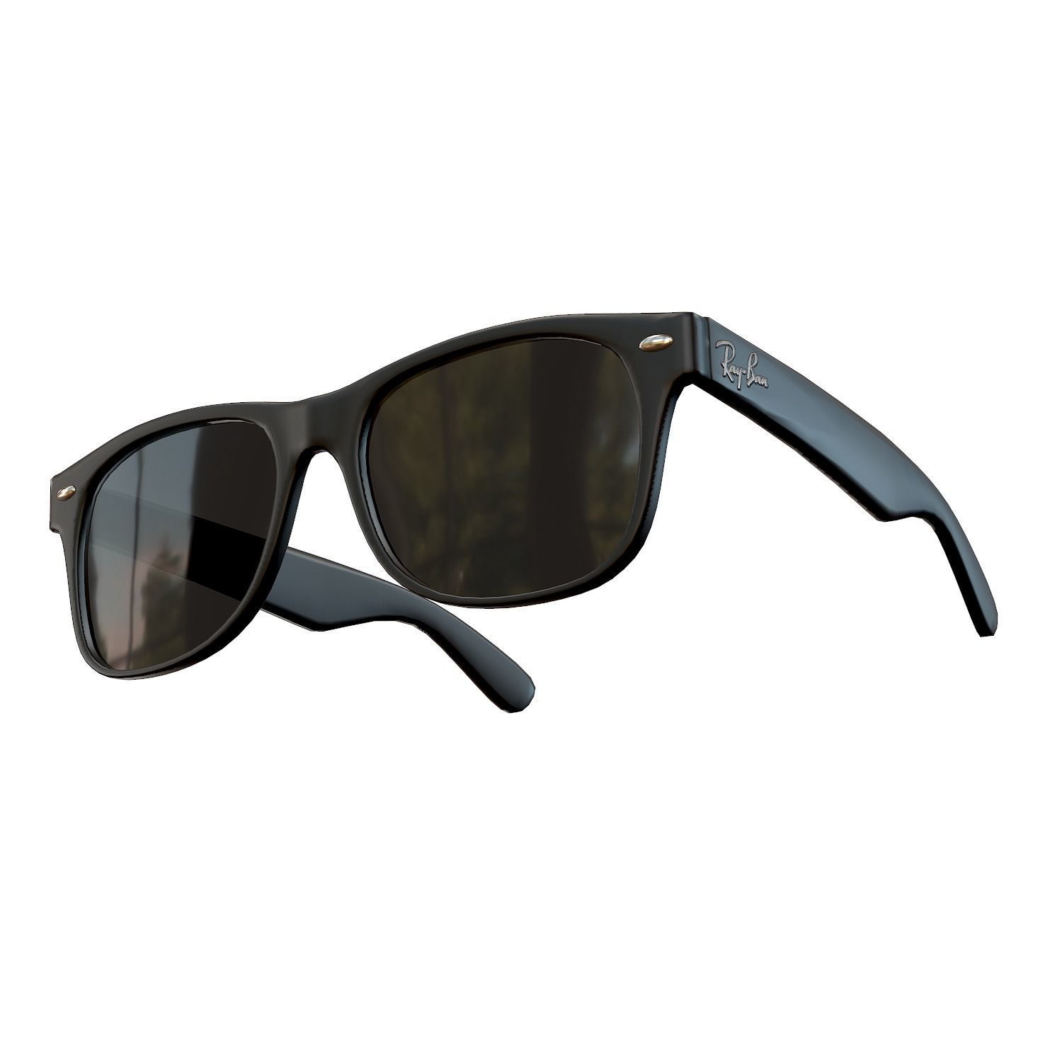 Ray-Ban Wayfarer Sunglasses Low-poly 3D model_18
