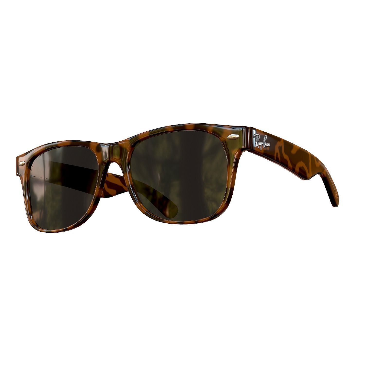 Ray-Ban Wayfarer Sunglasses Low-poly 3D model_1