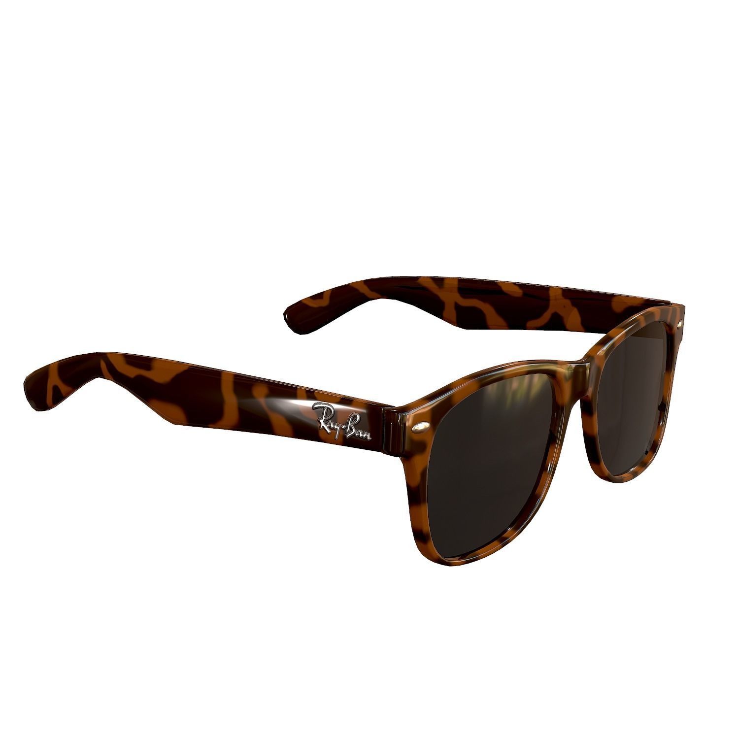 Ray-Ban Wayfarer Sunglasses Low-poly 3D model_6