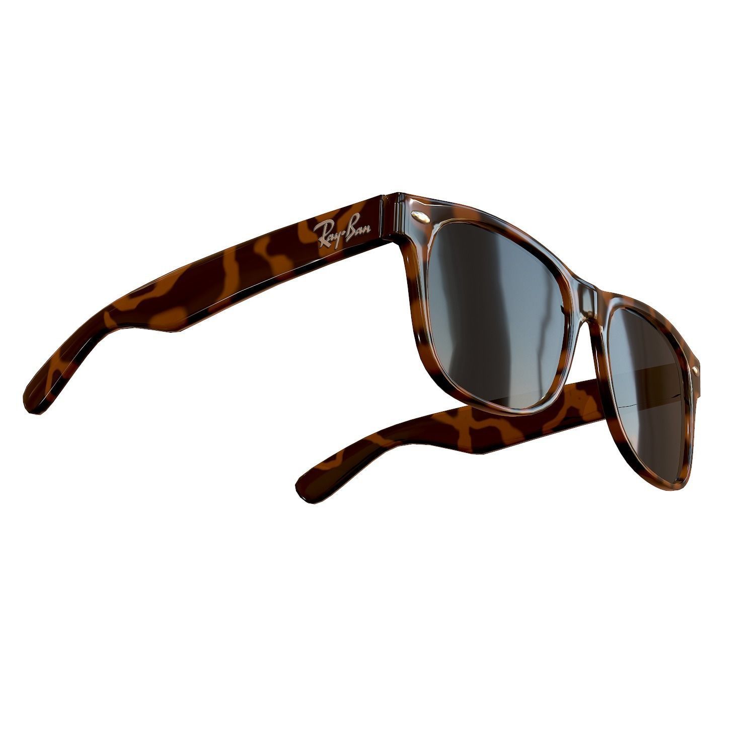 Ray-Ban Wayfarer Sunglasses Low-poly 3D model_7