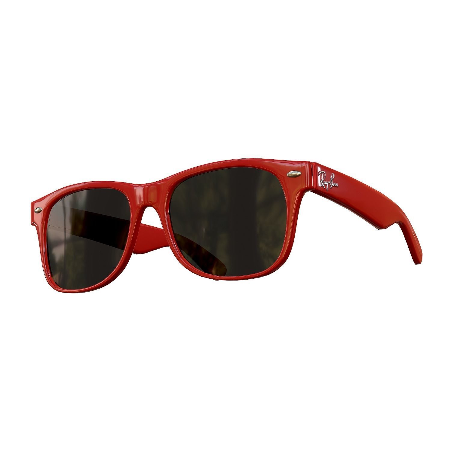 Ray-Ban Wayfarer Sunglasses Low-poly 3D model_12