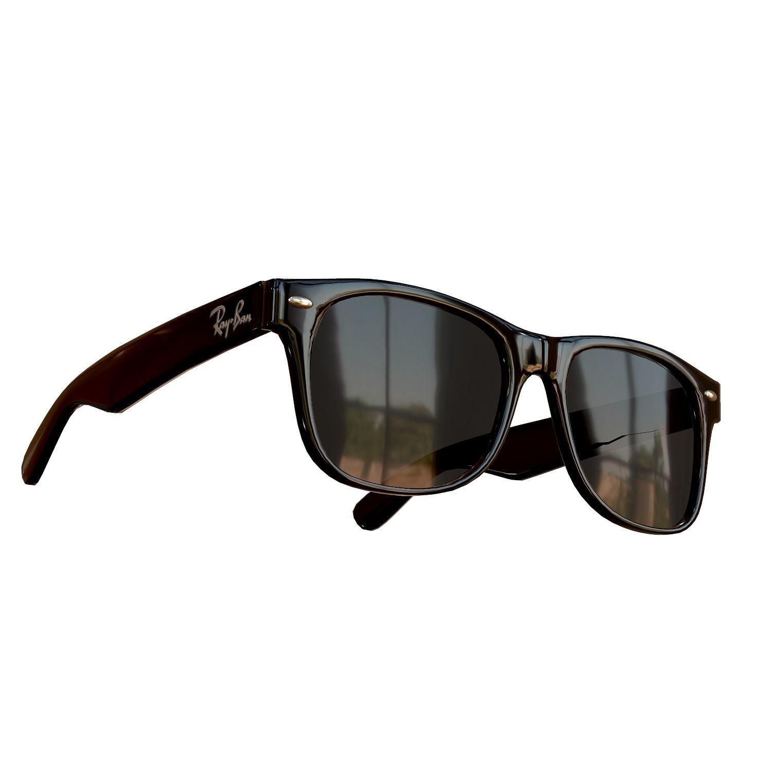 Ray-Ban Wayfarer Sunglasses Low-poly 3D model_24