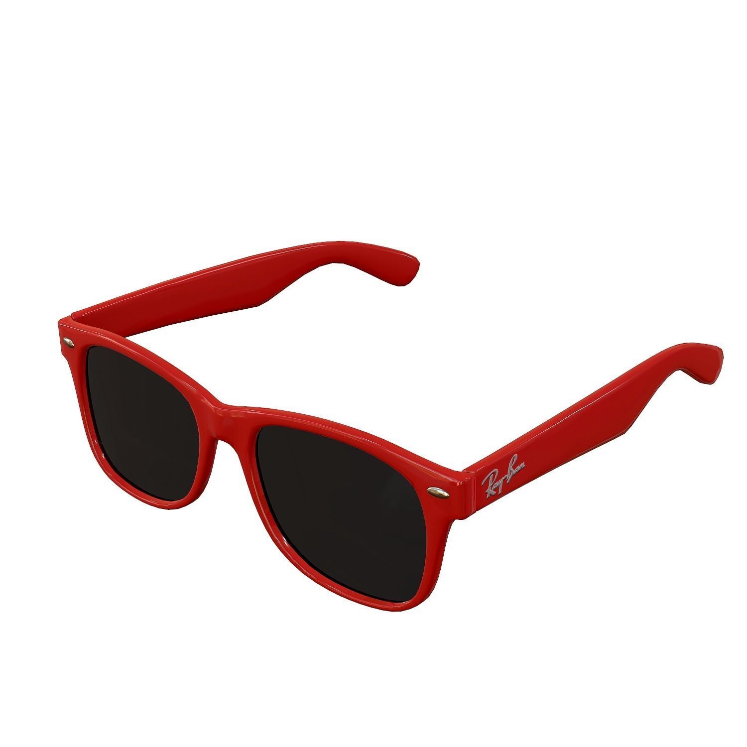 Ray-Ban Wayfarer Sunglasses Low-poly 3D model_14