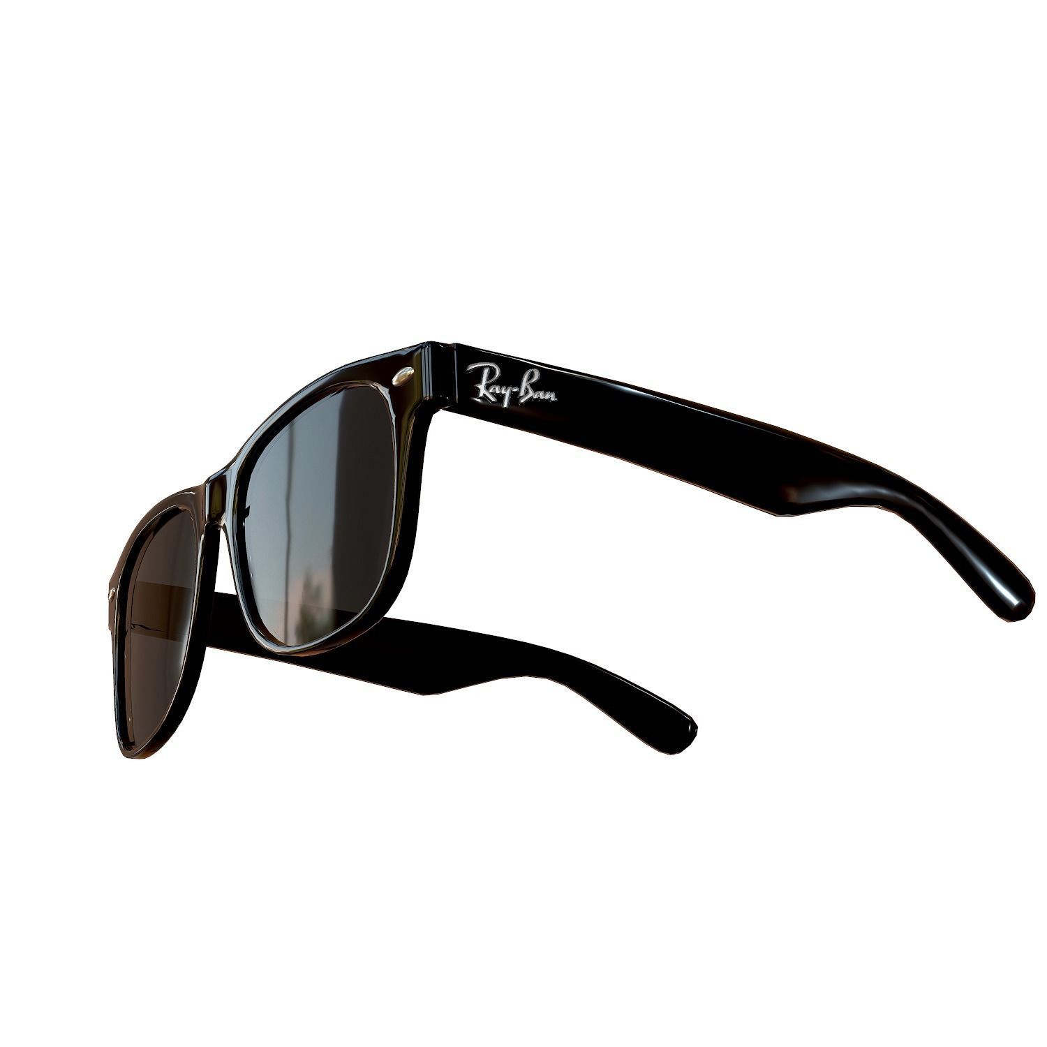 Ray-Ban Wayfarer Sunglasses Low-poly 3D model_26