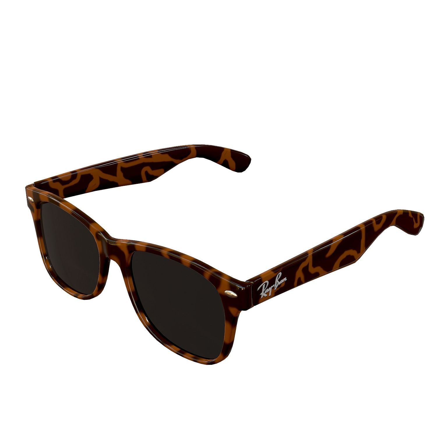 Ray-Ban Wayfarer Sunglasses Low-poly 3D model_8