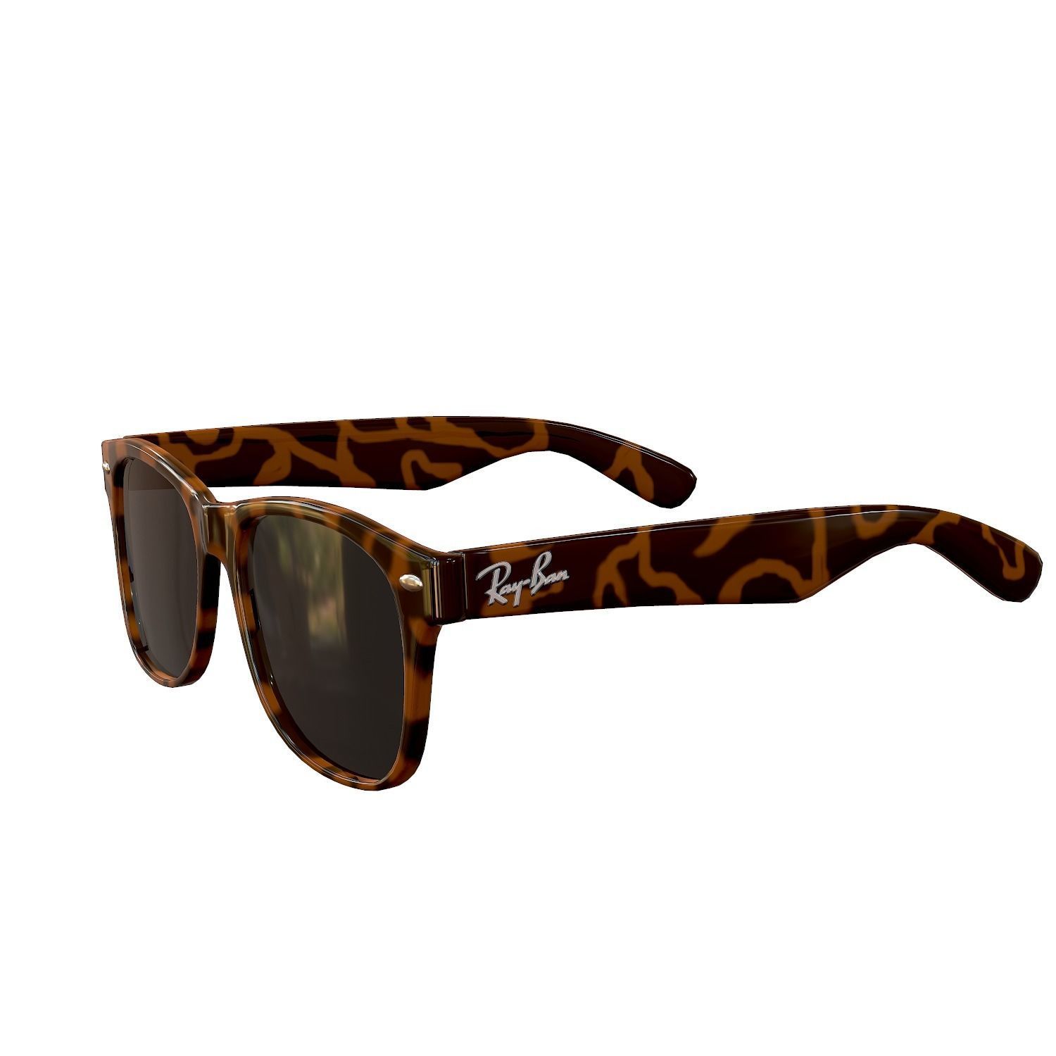 Ray-Ban Wayfarer Sunglasses Low-poly 3D model_3