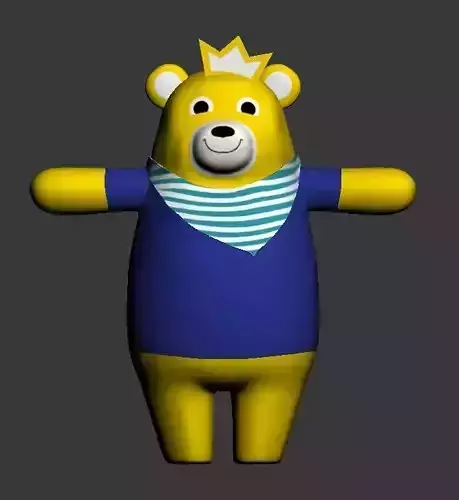 cartoon bear 3D model