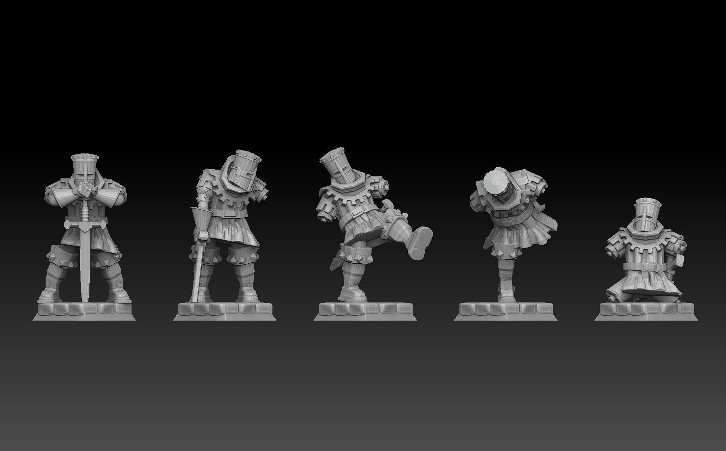 Black Knight Mediumpack 3D print model_14