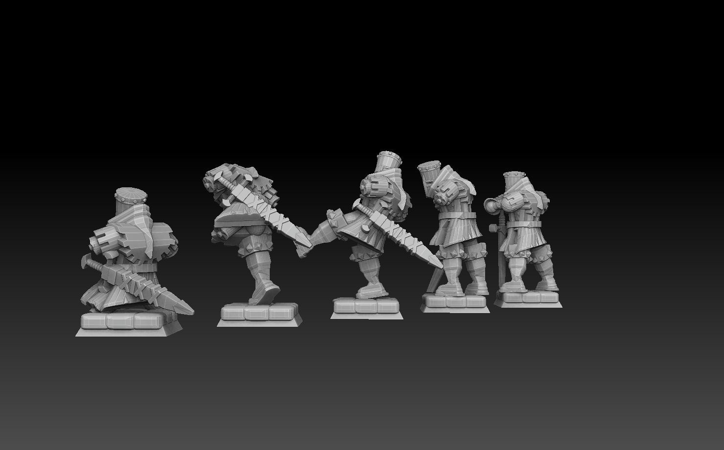 Black Knight Mediumpack 3D print model_7