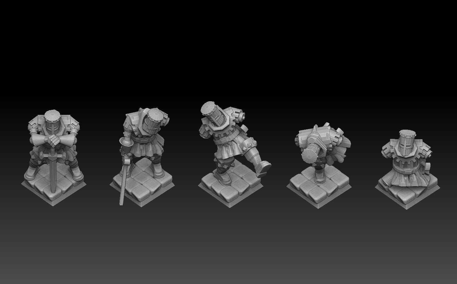 Black Knight Mediumpack 3D print model_5