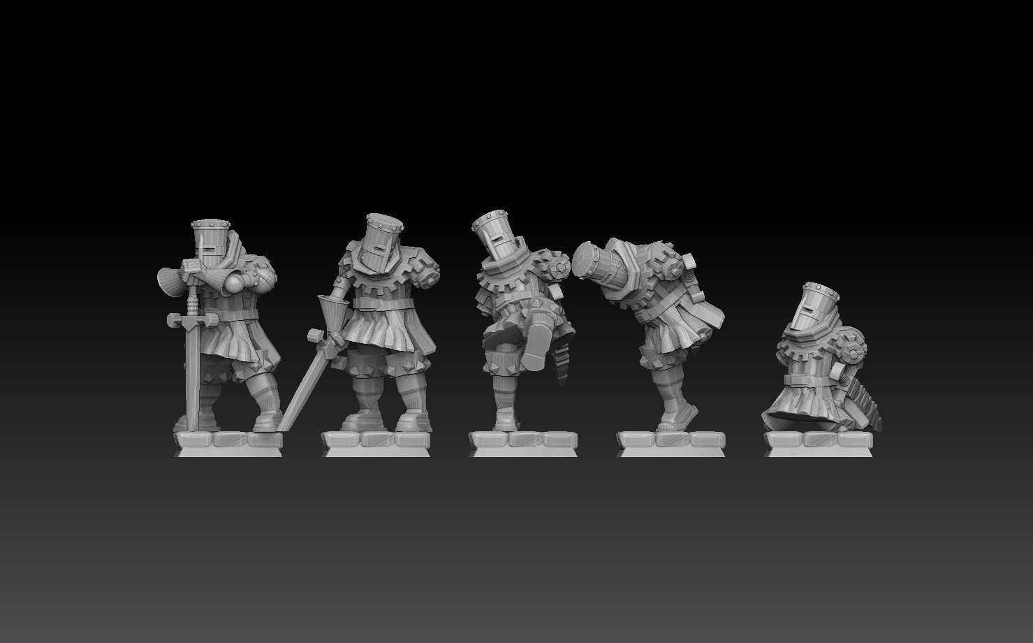 Black Knight Mediumpack 3D print model_2