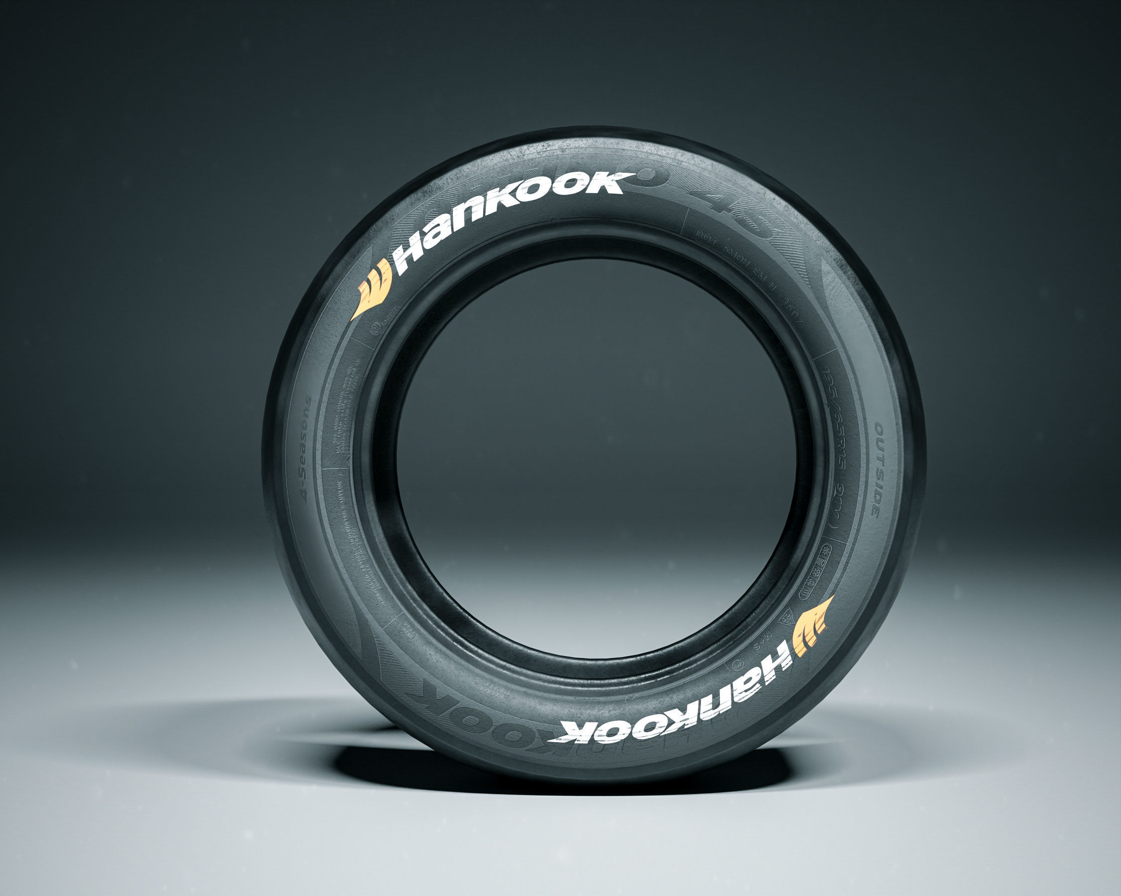 Hankook Racing Slick Tire 3D model_2