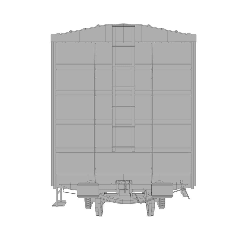 Train Cars Low-poly 3D model_6