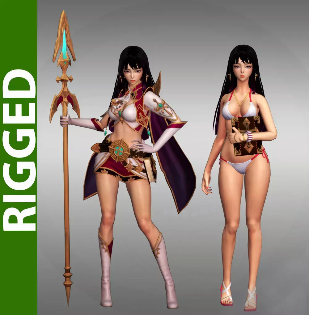 Lette  3D Rigged Model 3D model_0