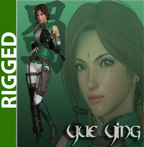 Yue ying 3D Rigged Model 3D model