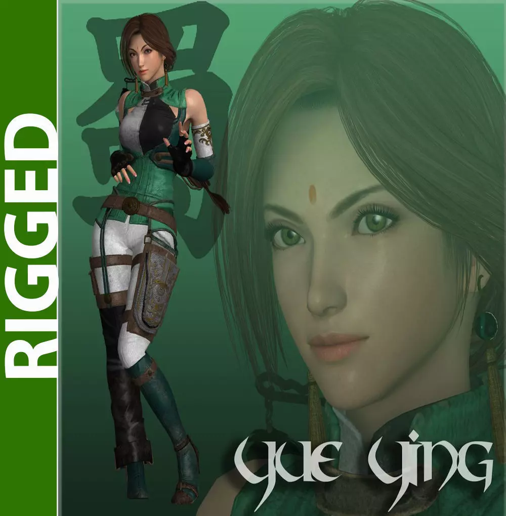 Yue ying 3D Rigged Model 3D model_0