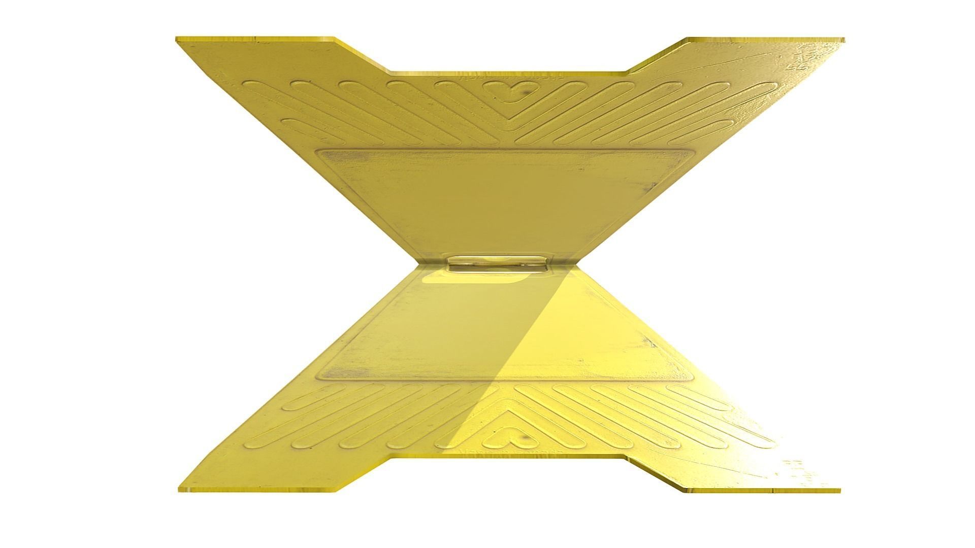 Caution Wet Floor Sign Low-poly 3D model_9