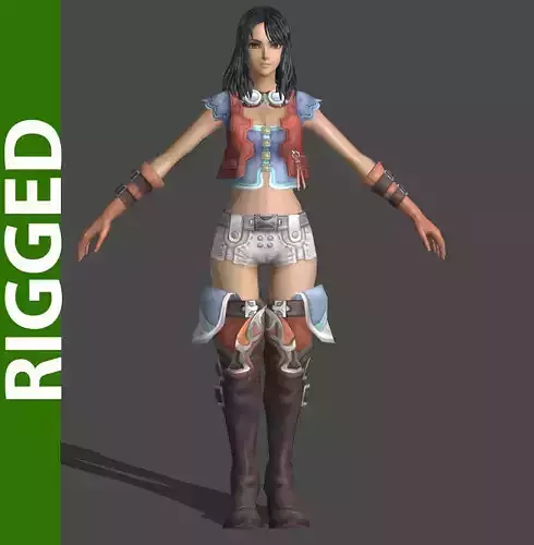 Xb Sharla 3D Rigged Model