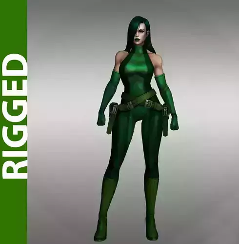 Viper 3D Rigged Model 3D model