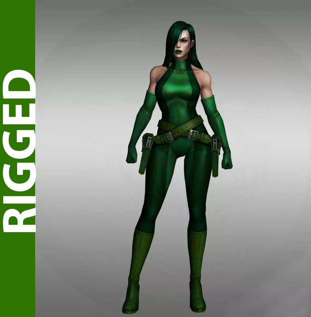 Viper 3D Rigged Model 3D model