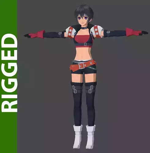 Toc Rutee 3D Rigged Model