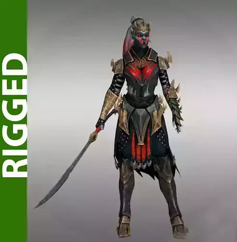 Teela 3D Rigged Model